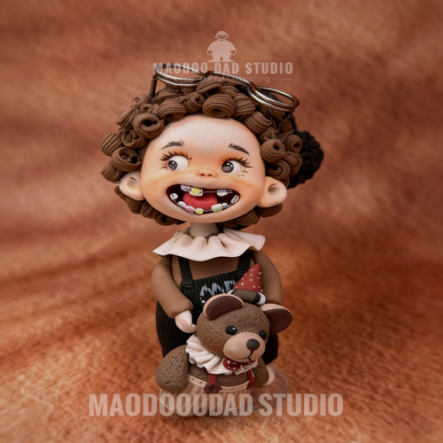 Braces Baby clay figurine – handmade gift celebrating confidence and every smile journey